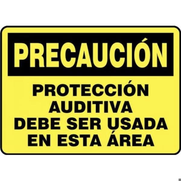 Accuform OSHA CAUTION Safety Sign EAR SHMPPA604XT SHMPPA604XT - main